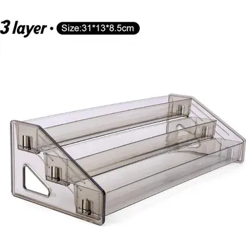 Šperkovnice Stojan na laky a šperky z akrylu s více policemi | kosmetický organizér, držák na šperky - Šedá - 3 vrstvy