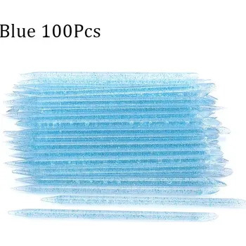 Opakovaně použitelný oboustranný pusher pro péči o nehty | odstraňovač kůžičky, kosmetický nástroj - Modrá 100 ks