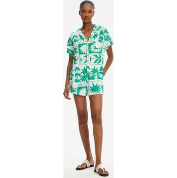 Pánská košile Banana Moon Košile Taylor Shellpat MHW67 Zelená Loose Fit M