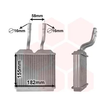 Výměník tepla Výměník tepla, vnitřní vytápění VAN WEZEL 37006197