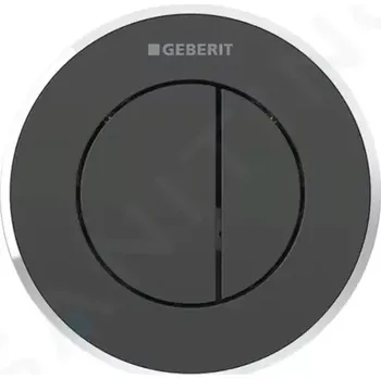 Geberit Oddálené ovládání typ 10, pneumatické, pro 2 množství splachování, černá/lesklý chrom, 116.055.KM.1
