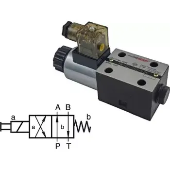 Rozvaděč FW-02-2B2-A220 hydraulický šoupátkový rozvaděč, nouzové ovládání, NG06, 80 l/min, 220 V AC