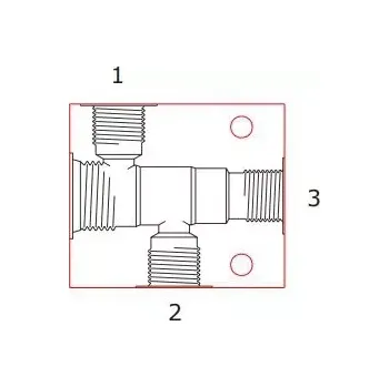 Příslušenství ke svářečce 30-C3-B06 Hliníkový blok pro redukční ventil RLP FLUCOM, M22x1,5 , G3/8"