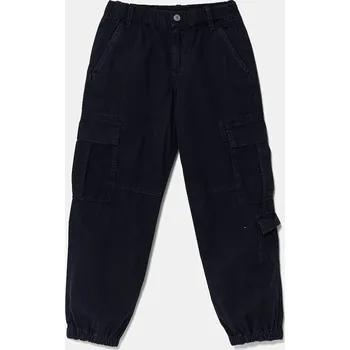 Chlapecké kalhoty Dětské bavlněné kalhoty Guess tmavomodrá barva, N5GB04 WGBT1 N5GB04.WGBT1.PPYA 59X, vel. 113-118