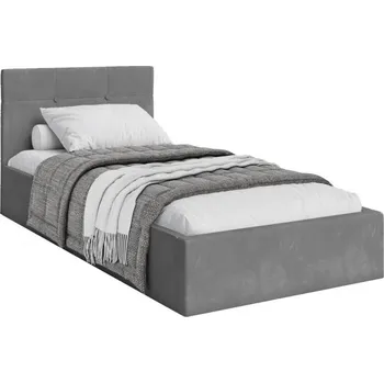 Postel Čalouněná postel RINO 90x200 cm s kovovým roštem grafit