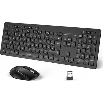 KLAWIATURA I MYSZ BEZPRZEWODOWA ZESTAW QWERTZ Seenda černá