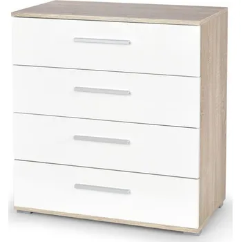 Komoda Komoda LIMA III — lamino, bílá / dub sonoma