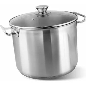 Hrnec Hrniec MagicHome Chloe, 30 cm, 15 lit., so sklenenou pokrievkou, nerez