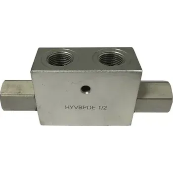 Ventil HY VBPDE 1/2 dvojitý hydraulický zámek do potrubí s vnitřními závity G1/2", 70 l/min,35MPa