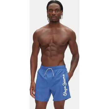 Pánské plavky Pepe Jeans Plavecké šortky Logo PMB10419 Modrá Regular Fit S
