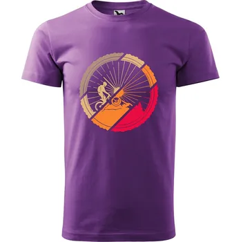 Pánské oblečení DOBRÝ TRIKO Pánské tričko s potiskem Kolo v přírodě Velikost: XL, Barva: Fialová
