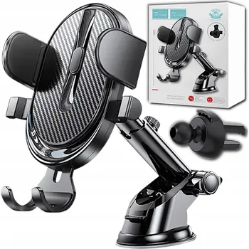 DRŽÁK DO AUTA NA TELEFON NA SKLO PALUBNÍ DESKU VENTILACI OTOČNÝ 360°