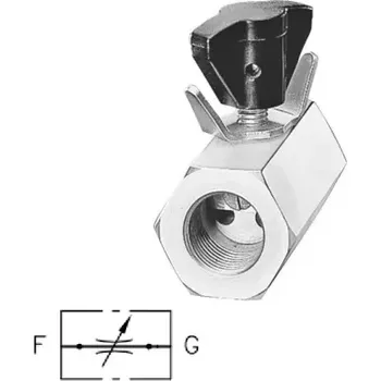 Kompresor ED 21 obousměrný škrtící ventil HAWE do potrubí, G3/8", 30 l/min, 500 bar