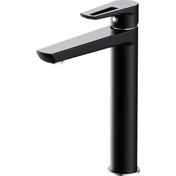 Vodovodní baterie Cersanit S951-356 - Umyvadlová baterie MILLE 27 cm černá + výpusť