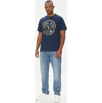 Pánské tričko Versace Jeans Couture T-Shirt 78GAHT01 Tmavomodrá Regular Fit M