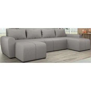 Sedací souprava Čalouněná univerzální rozkládací sedací souprava do U NEWPORT šedá