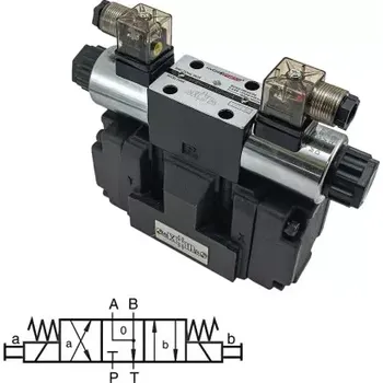 Rozvaděč HFWH-03-3C4-D24 nepřímo řízený hydraulický rozvaděč NG10, 160 l/min, 350 bar, 24 V DC