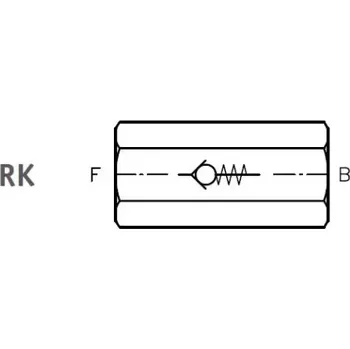 Ventil RK 3 G - Zpětný ventil s vnitřním závitem G1/2" k instalaci do potrubí