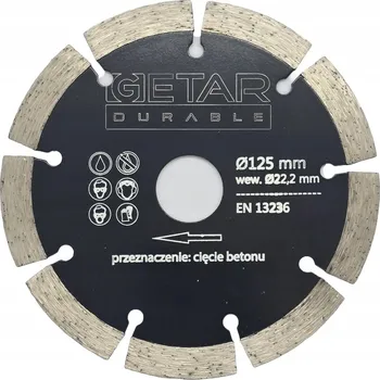 Řezný kotouč Diamantový kotouč 125 x 22,2 mm, na betonu, segmentový GETAR (DCD125C-GT)