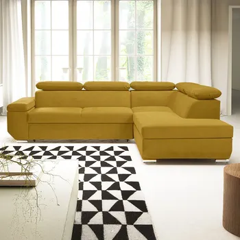 Sedací souprava Sedací souprava LARS I | 264x215 cm | rozkládací + úložný prostor | AKCE | žlutá 48