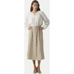 Vero Moda Midi sukně Melaney 10304134 Béžová Regular Fit S