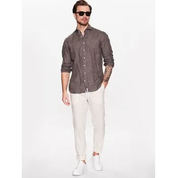 Pánské oblečení Lindbergh Kalhoty z materiálu 30-008003 Béžová Tapered Fit L