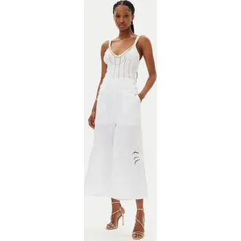 Dámské kalhoty MET Kalhoty culottes M10 278PT Bílá Relaxed Fit M