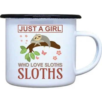 DOBRÝ TRIKO Plecháček s potiskem Love sloths Velikost plecháčku: 330 ml