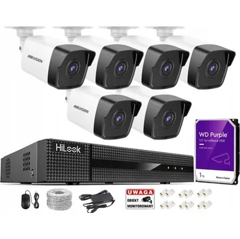 Bezpečnostní kamera MONITOROVACÍ SADA HIKVISION 4MPX 6 EXTERNÍCH KAMER QHD POE DISK 1TB