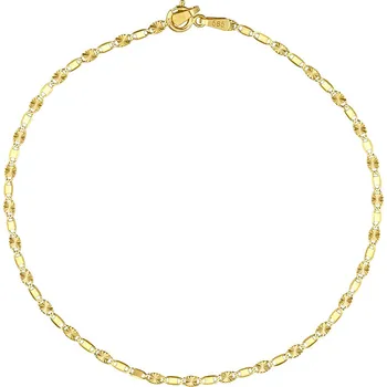 Šperk Zlatý náramek Valentino ze žlutého zlata se střídavými broušenými očky - 2 mm 18 cm