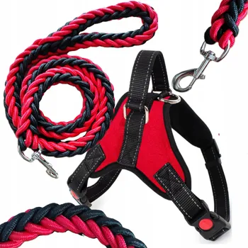 Vodítko pro psa Beztlakové postroje pro velkého a středního psa L a SILNÁ VODÍTKO 120 cm,