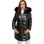 DLOUHÁ PROŠÍVANÁ ZIMNÍ BUNDA/PLÁŠŤ S S KAPUCÍ ČERNÁ 16M9122 DENLEY_L