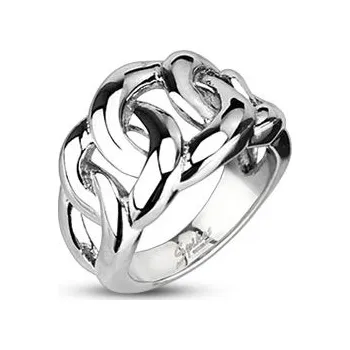 Prsten Šperky4U Pánský splétaný ocelový prsten, vel. 67 - velikost 67 - OPR1669-67