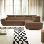 Sedací souprava LARS I | 264x215 cm | rozkládací + úložný prostor | AKCE | hnědá 56