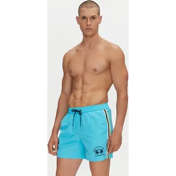 Pánské plavky La Martina Plavecké šortky Yarran MAM301 PL115 Světle modrá Regular Fit 3XL