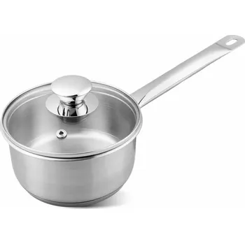 Hrnec Rajnica MagicHome Chloe, 14 cm, 1 l s skleněným poklicí, nerez