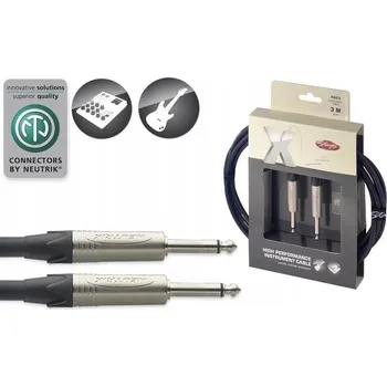 Audio kabel Kabel jack 6,3 mm – jack 6,3 mm Stagg XGC 3 m