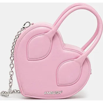Kabelka Kožená kabelka AMBUSH Heart Top Handle Bag 12115033 růžová 03X, vel. ONE SIZE