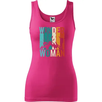 Dámské tričko DOBRÝ TRIKO Dámské tílko s potiskem Wonder woman Velikost: XL, Barva: Purpurová