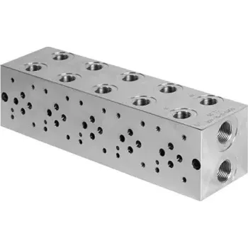 Jistič DGMS-3-4E-20-R1/2 Připojovací základní ocelový blok 4x sekce, NG06