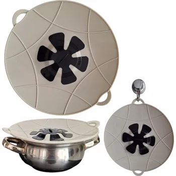 Poklice Silikonová poklice na hrnec, poklička proti vykypění, 30 cm