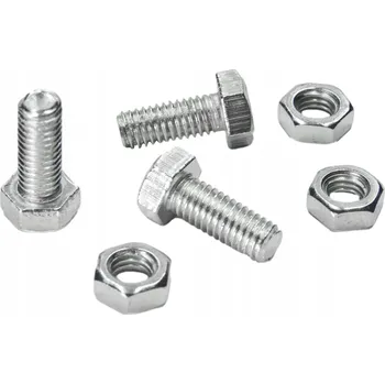 Šroub ŠROUB M5x15 ŠESTIHRANNÝ ŠROUBY S MATICÍ POZINK HLAVA ŠESTIHRANNÁ 10 Ks