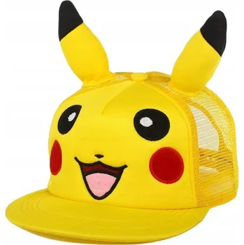 Čepice Kšiltovka Pikachu POKEMON s oušky UŠI nastavitelná