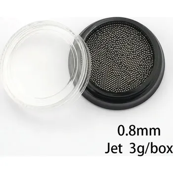 Mini kuličky pro zdobení nehtů gelových i akrylových | zdobení na nehty, dekorace - černá 0,8 mm