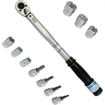 Klíč BASS Momentový klíč 3/8 se sadou nástavců a bitů (7457)