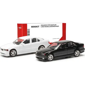 autíčko Sada 2ks: BMW 3er E36 AC Schnitzer bílá / černá Minikit 1:87 - Herpa stavebnice BMW 3er E36 - Herpa stavebnice - stavebnice KIT