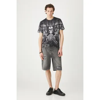 Bavlněné tričko Medicine pánské, černá barva RS25.TSMC23 99X, vel. L