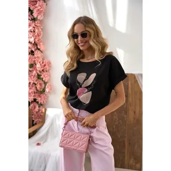 Dámské tričko Triko krátký rukáv Latynka 068 barva: béžová, velikost: S/M