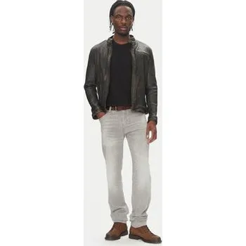 Pánská casual bunda Serge Pariente Kožená bunda Retro Béžová Slim Fit XL