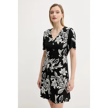 Dámské šaty Lněné šaty Answear.LAB černá barva, mini A25.34.FLK 99X, vel. XL